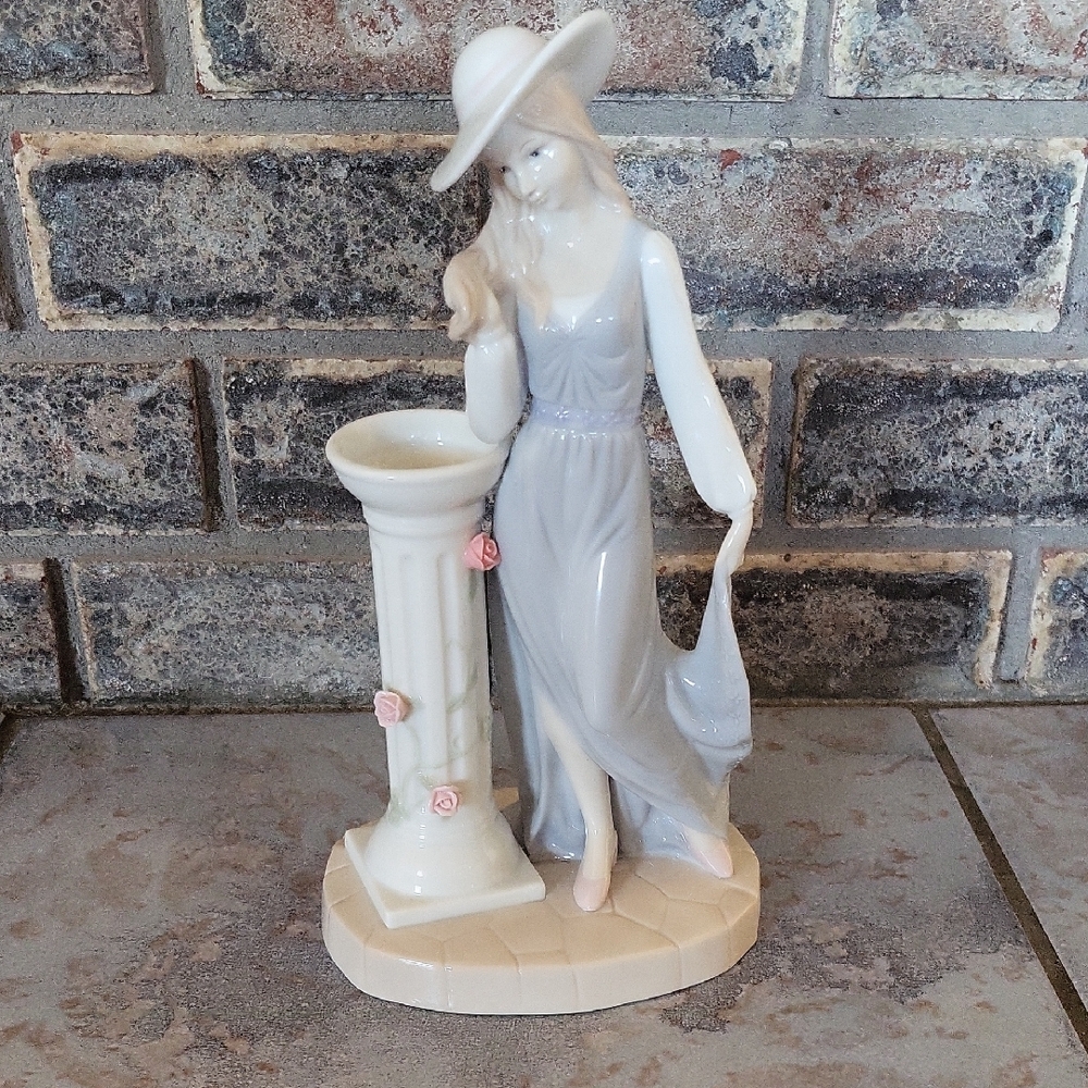 Secret Treasures Gray and Cream Lady Figurine